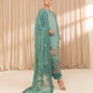 3 Piece - Embroidered Cotton Satin Suit