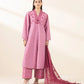3 Piece - Embroidered Dobby Suit