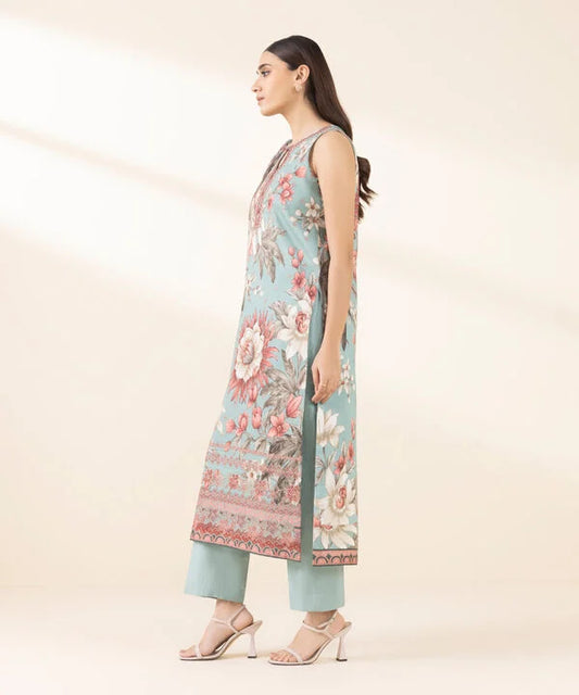 3 Piece - Embroidered Dobby Suit