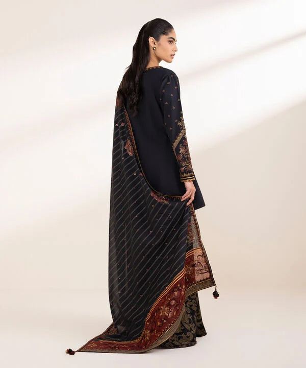 3 Piece - Embroidered Cotton Suit
