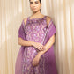 3 Piece - Embroidered Silk Suit
