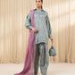 3 Piece - Embroidered Silk Suit