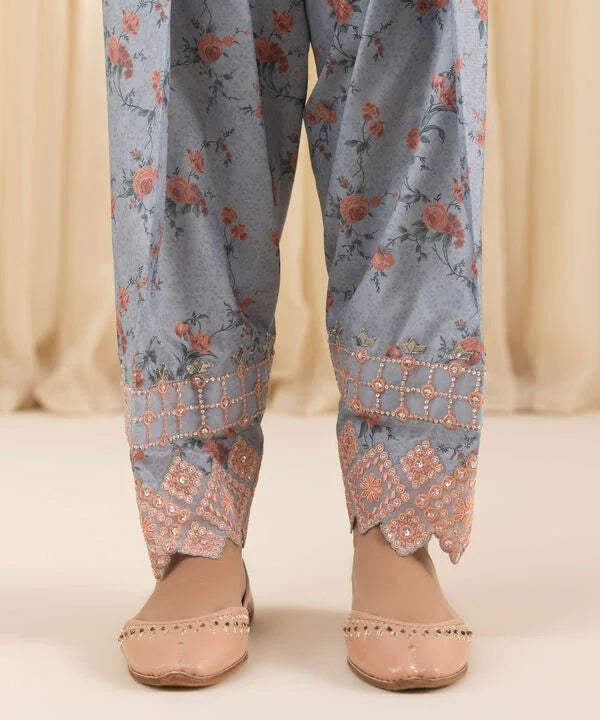 3 Piece - Embroidered Silk Suit
