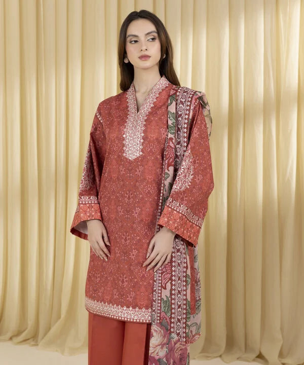 3 Piece - Embroidered Lawn Suit