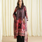 3 Piece - Printed Satin Suit