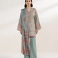3 Piece - Embroidered Silk Suit