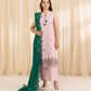3 Piece - Embroidered Cotton Jacquard Suit