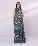 3 Piece - Embroidered Cotton Satin Suit
