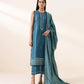 3 Piece - Embroidered Cotton Jacquard Suit