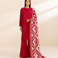 3 Piece - Embroidered Twill Suit