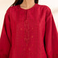 3 Piece - Embroidered Twill Suit