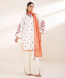 3 Piece - Embroidered Crosshatch Suit