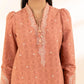 3 Piece - Embroidered Cotton Jacquard Suit