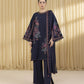 3 Piece - Embroidered Cotton Jacquard Suit
