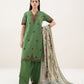 3 Piece - Embroidered Cotton Suit