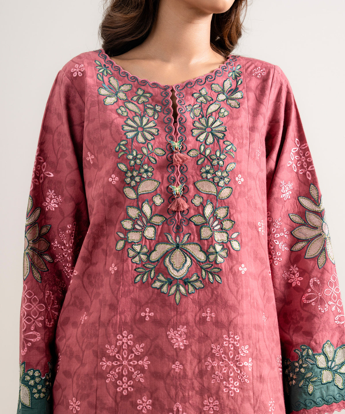3 Piece - Embroidered Jacquard Suit