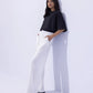 Wide Leg Jersey Trousers