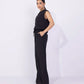 Wide-Leg Textured Trousers