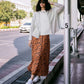 Animal Print Satin Skirt