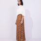 Animal Print Satin Skirt