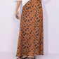 Animal Print Satin Skirt