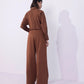 Wide-Leg Cotton-Satin Trousers