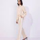 Straight-Fit Textured Trousers