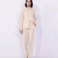 Straight-Fit Textured Trousers