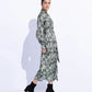 Silky Printed Dress with Belt