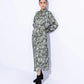 Silky Printed Dress with Belt