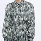 Silky Printed Dress with Belt