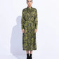 Silky Printed Dress with Belt