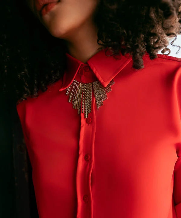 Button-Through Shirt With Side Panels