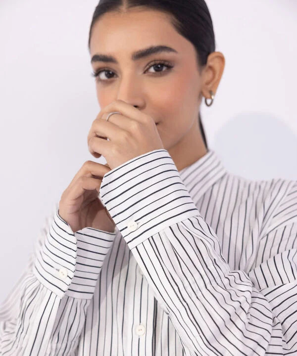 Striped Cropped Shirt