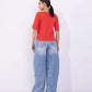 Square-Neck Rib Top