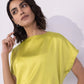 Satin Top With Cinched Waist